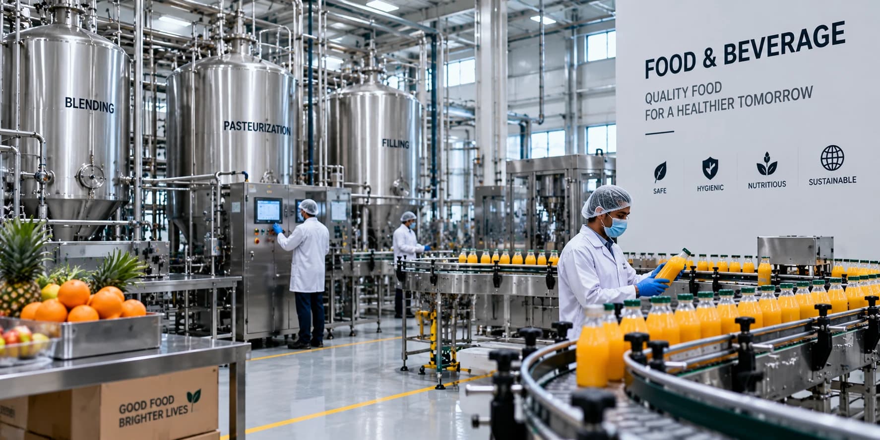 Food and beverage manufacturing plant electrical systems and equipment