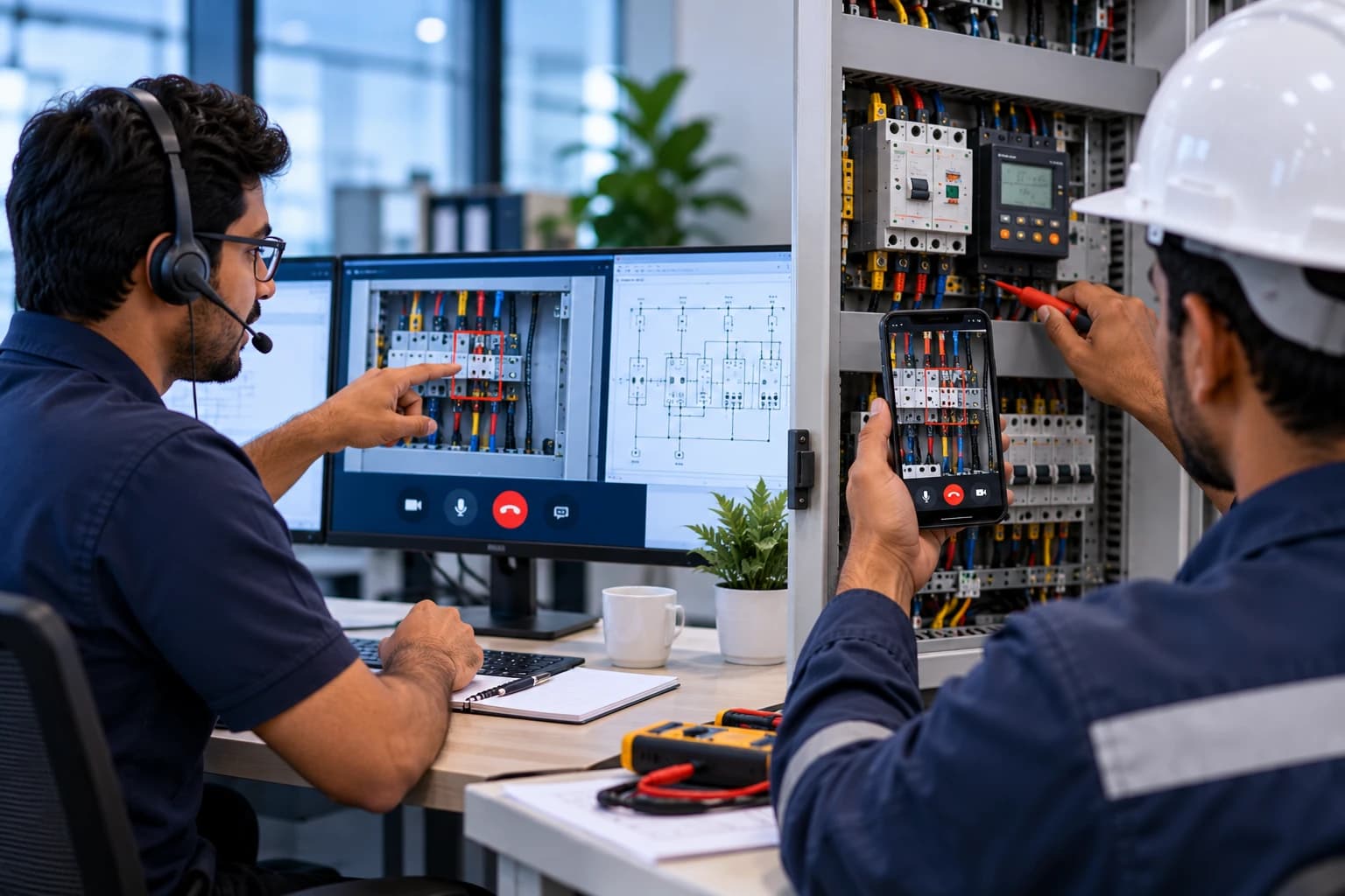 Industrial electrical technical support and engineering assistance