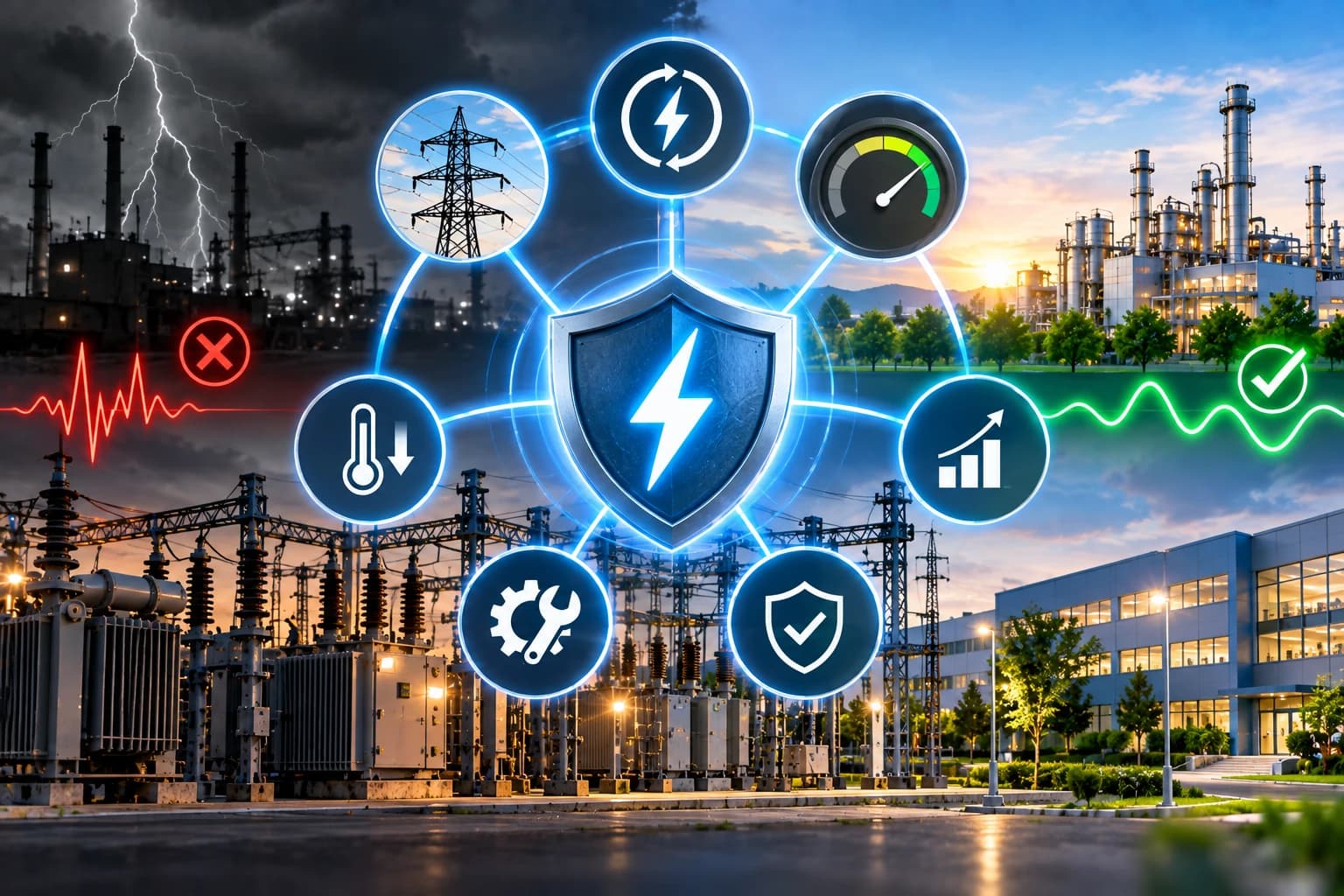 Industrial electrical reliability assessment and improvement solution